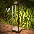 LED solcelle-stolpelampe Saura med bevegelsessensor IP54 forside