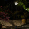 LED solcelle-stolpelampe Whitehall 365 dimbar IP44 forfra