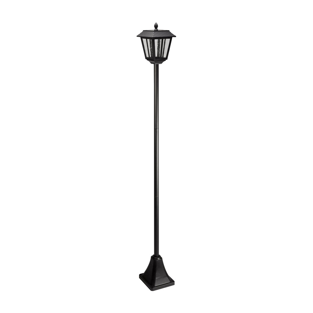 LED solcelle-stolpelampe Whitehall 365 dimbar IP44 detalj av glass