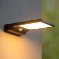 LED solcelle utevegglampe Basic med bevegelsessensor svart IP44 forfra
