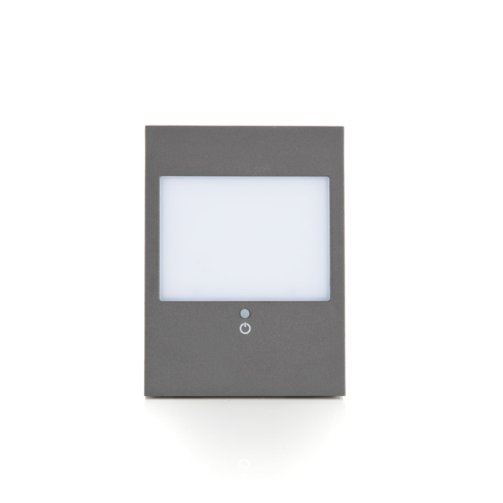 Detalj av LED solcelle utevegglampe med bevegelsessensor aluminium antrasitt IP54
