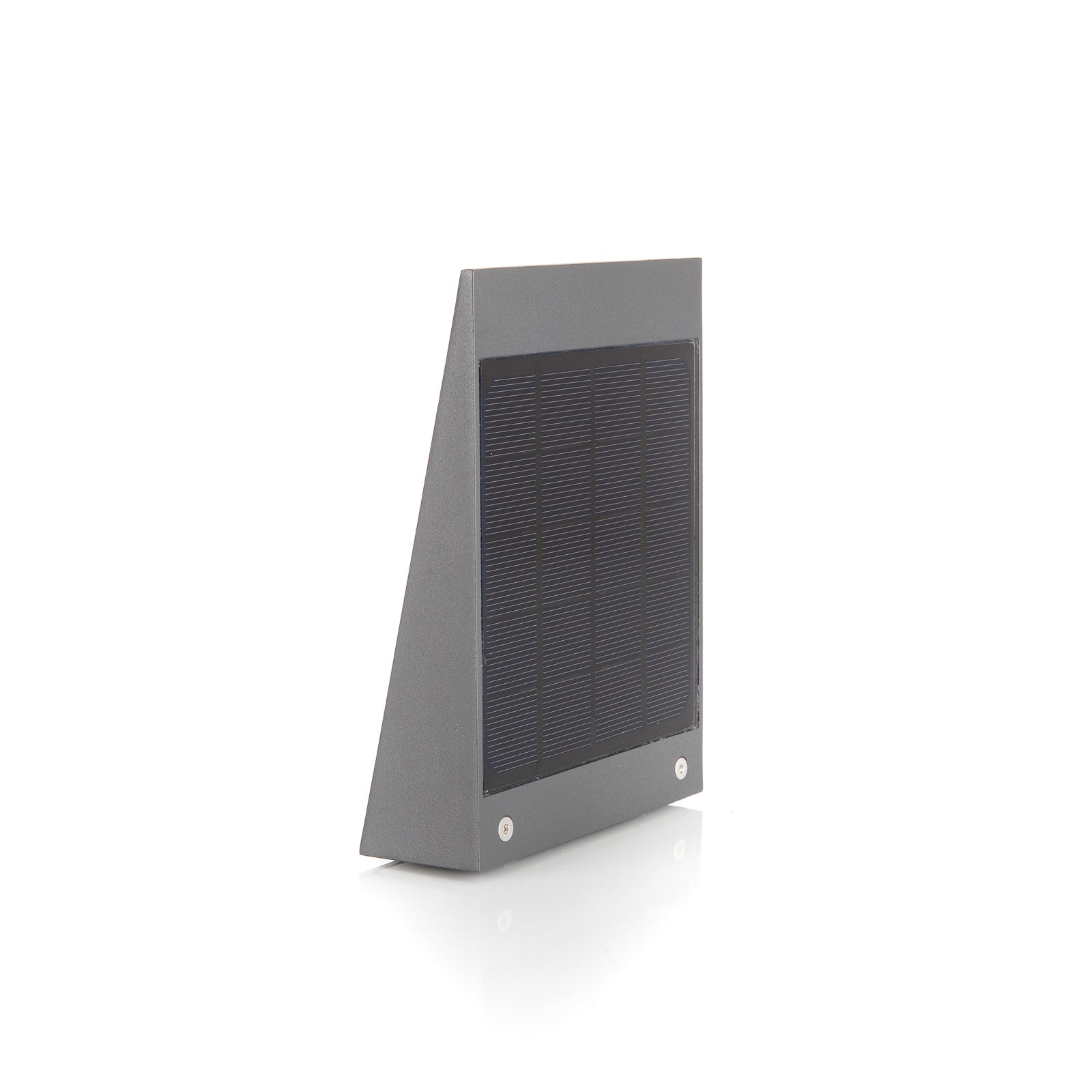 LED solcelle utevegglampe med bevegelsessensor aluminium antrasitt IP54 - CMD