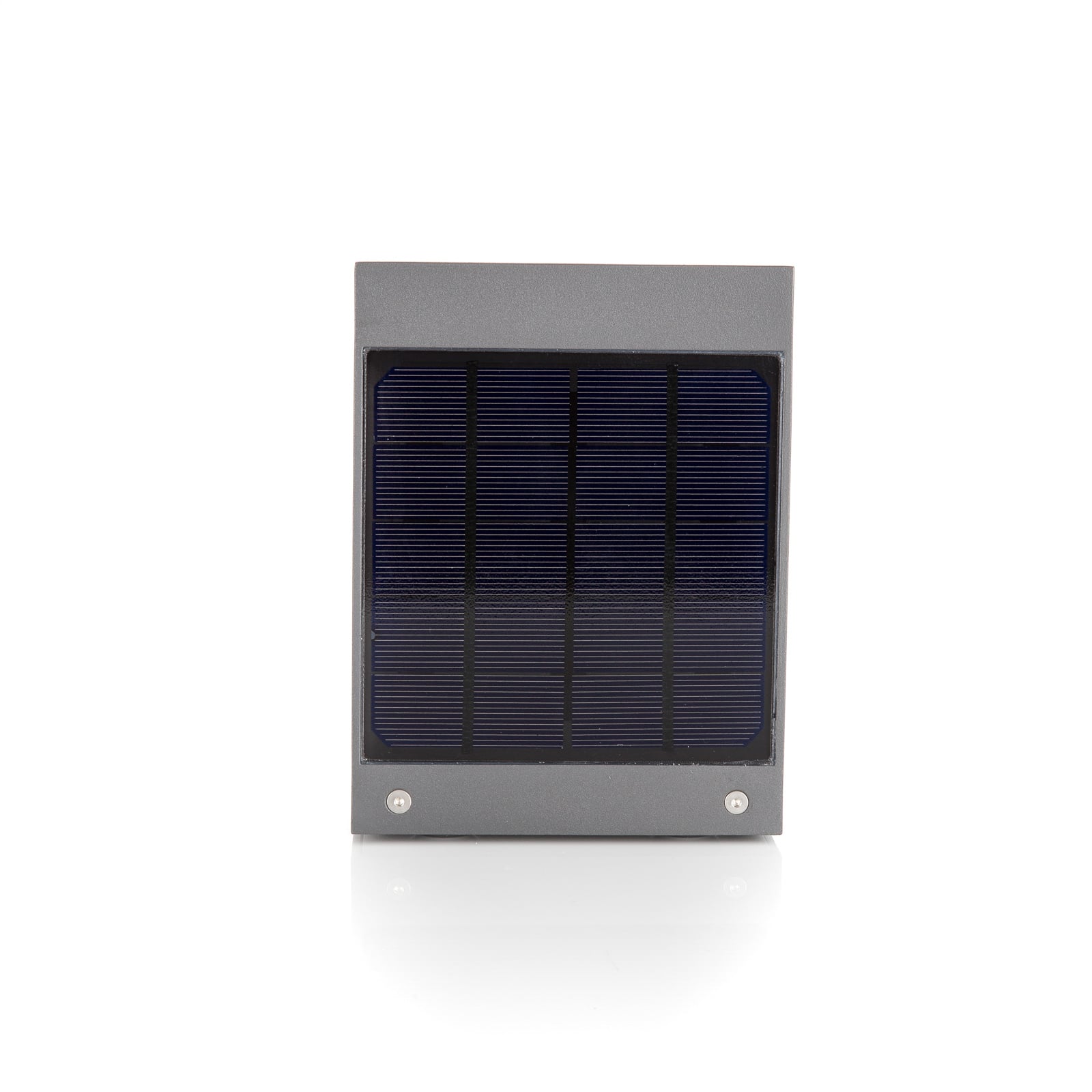 LED solcelle utevegglampe med bevegelsessensor aluminium antrasitt IP54 - CMD