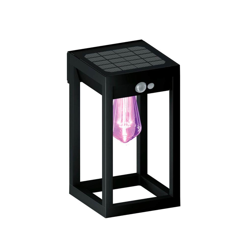 LED solcelle utevegglampe med bevegelsessensor RGBW - Calex forfra