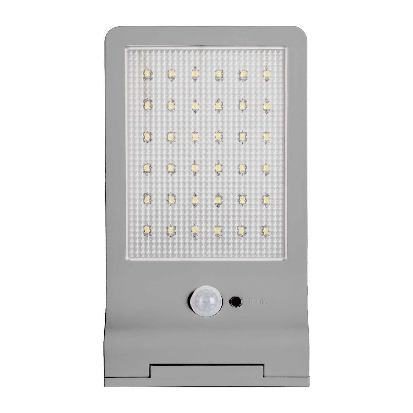 LED solcelle utevegglampe DOORLED med bevegelsessensor sølv OSRAM nærbilde