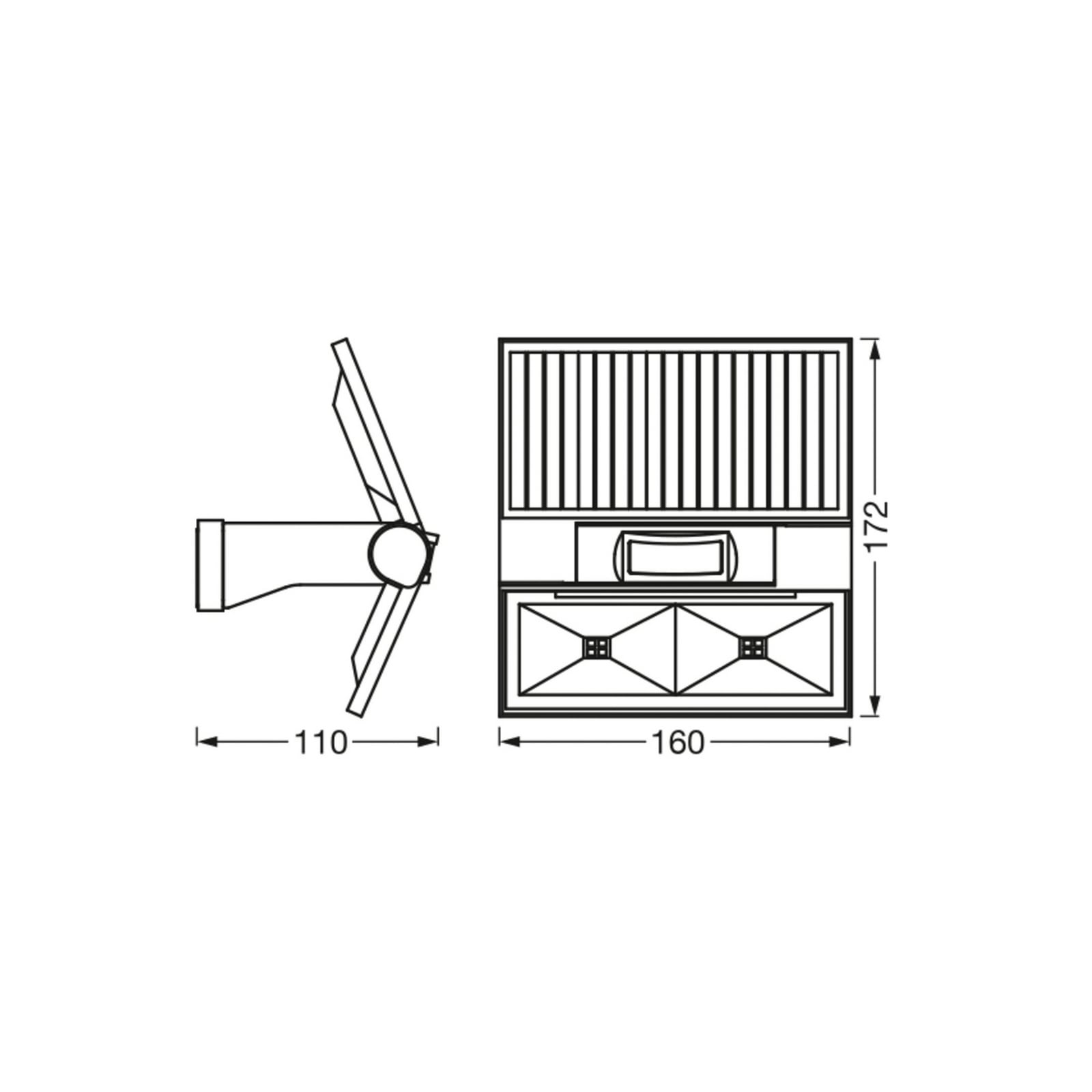 LED solcelle utevegglampe ENDURA STYLE DOUBLE bakside