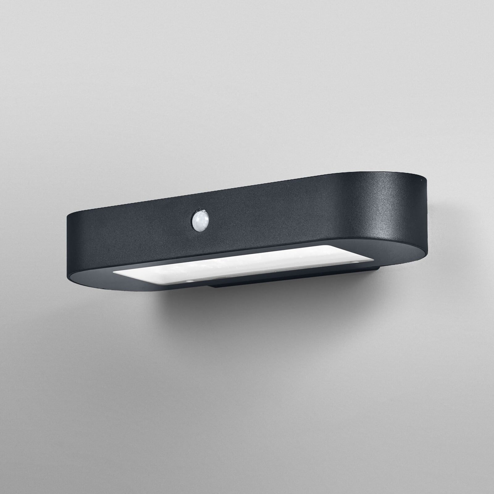 Detalj av LED solcelle utevegglampe Endura Style oval 34 cm med sensor