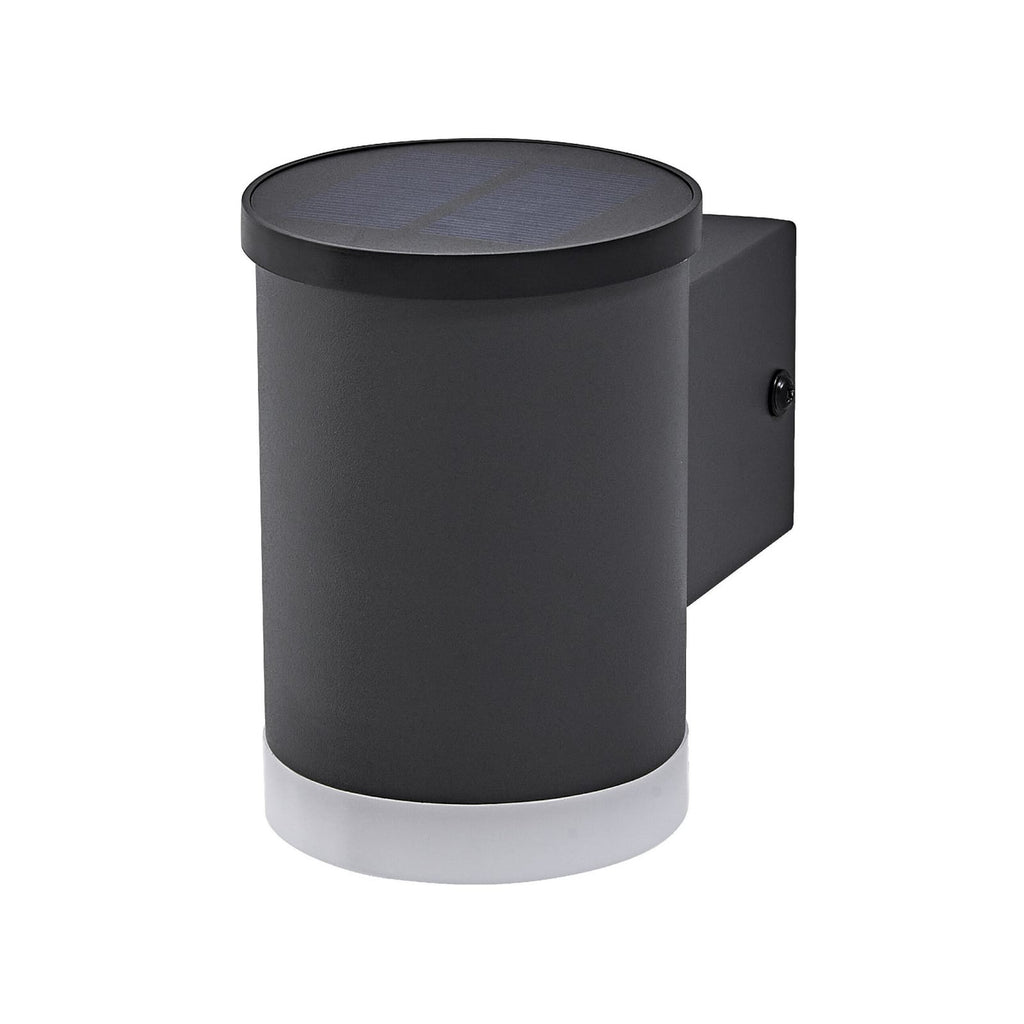 LED solcelle utevegglampe Endura Style Oxford grafitt IP44 forfra