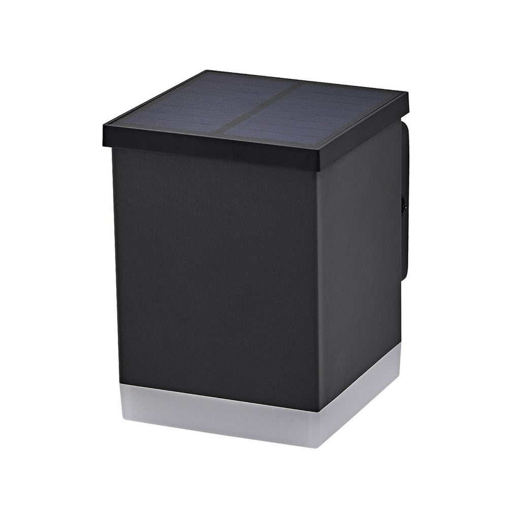 LED solcelle utevegglampe Endura Style Quadro grafitt IP44 forfra