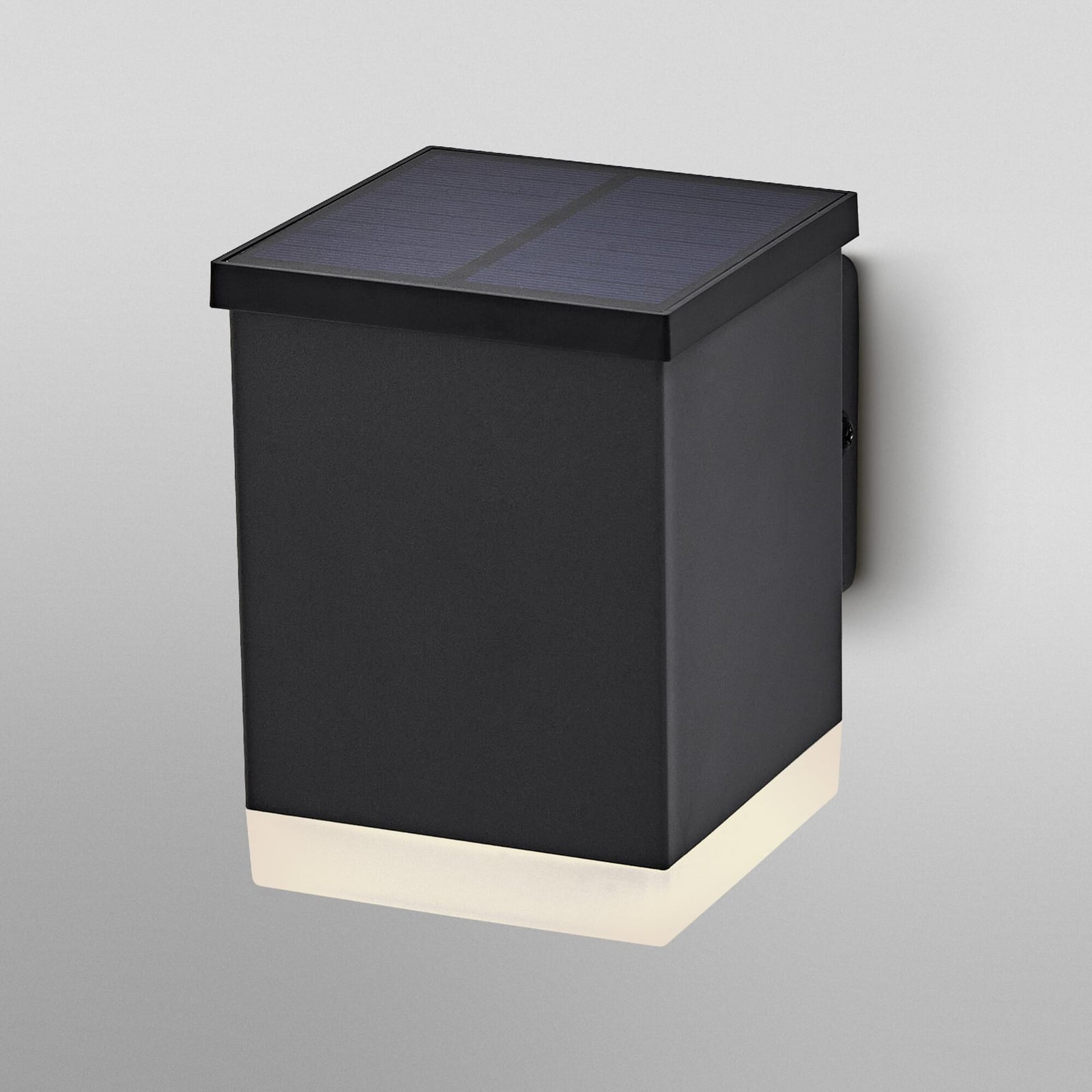 Detalj av LED solcelle utevegglampe Endura Style Quadro grafitt IP44
