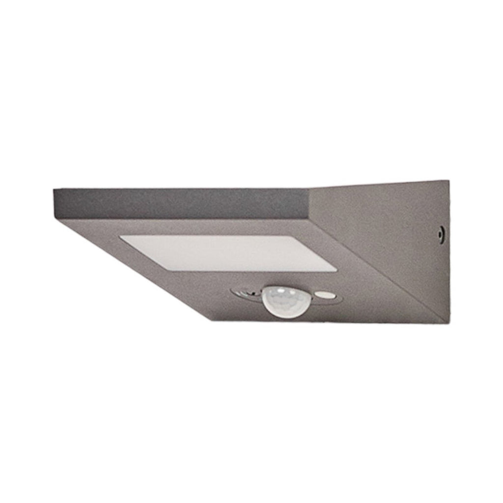 LED solcelle utevegglampe Felin med bevegelsessensor IP54 forfra