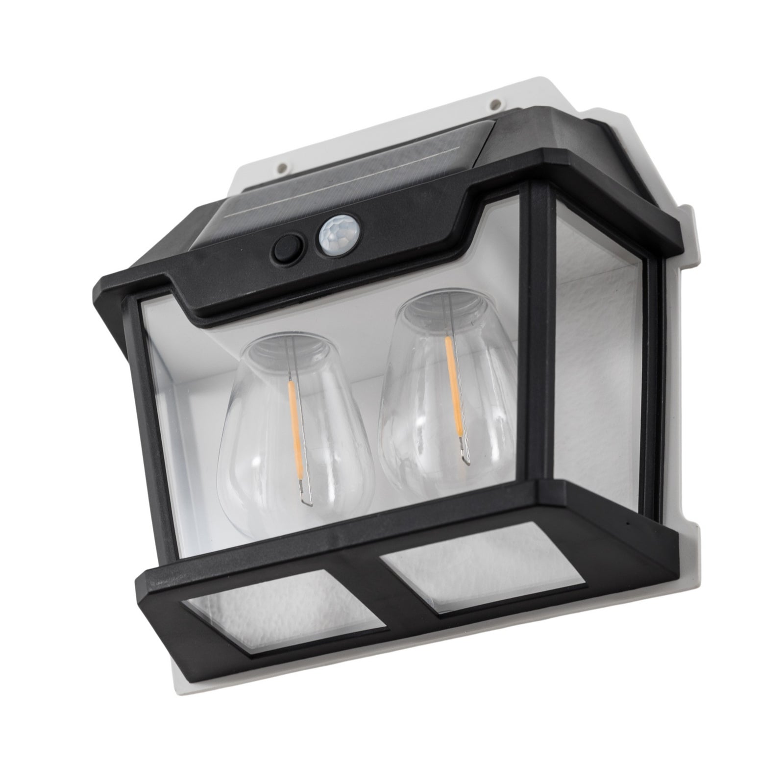 LED solcelle utevegglampe Filo Double svart IP44 - Milagro Lighting