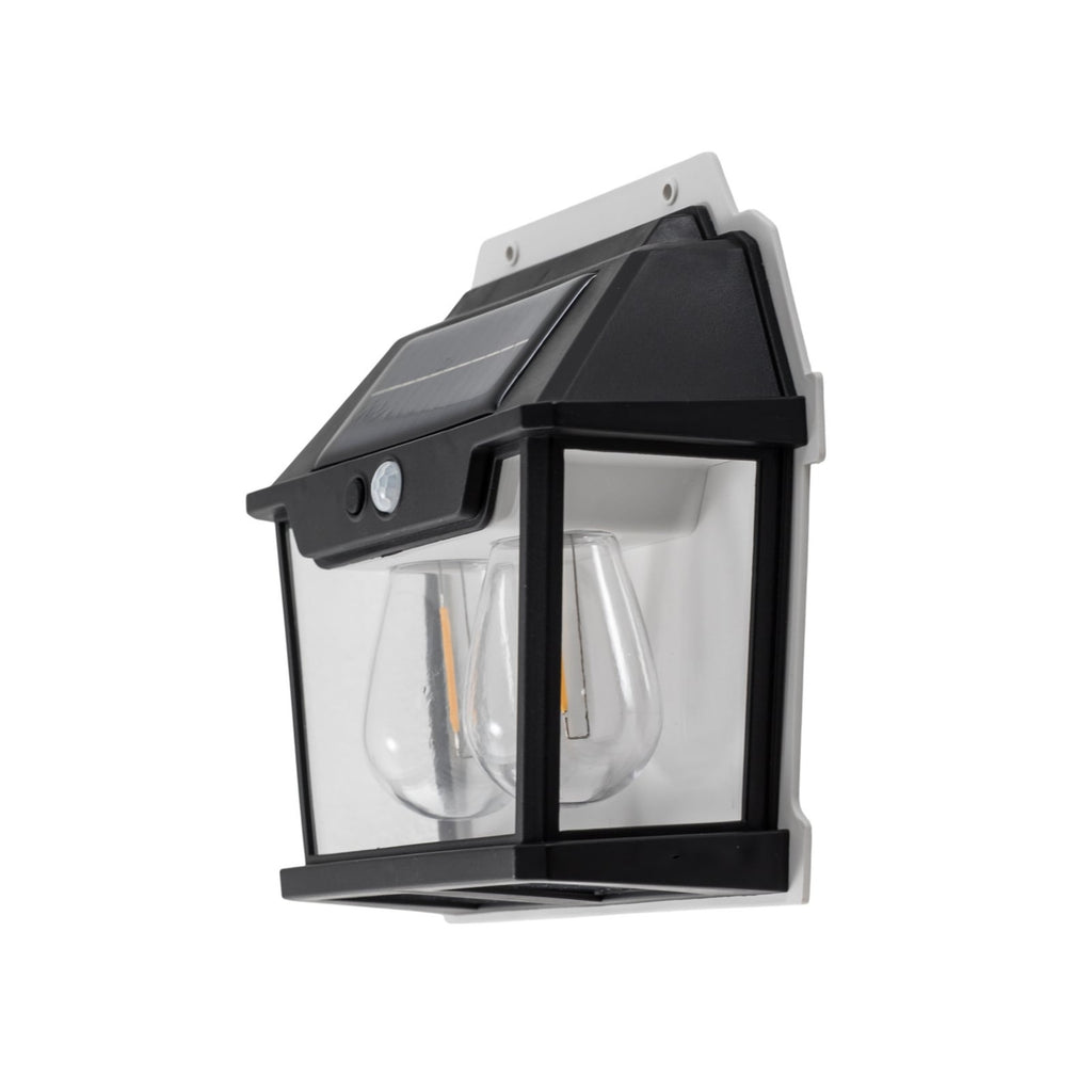 LED solcelle utevegglampe Filo Double svart IP44 - Milagro Lighting