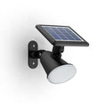 LED solcelle utevegglampe Jivix svart IP44 2700K forfra