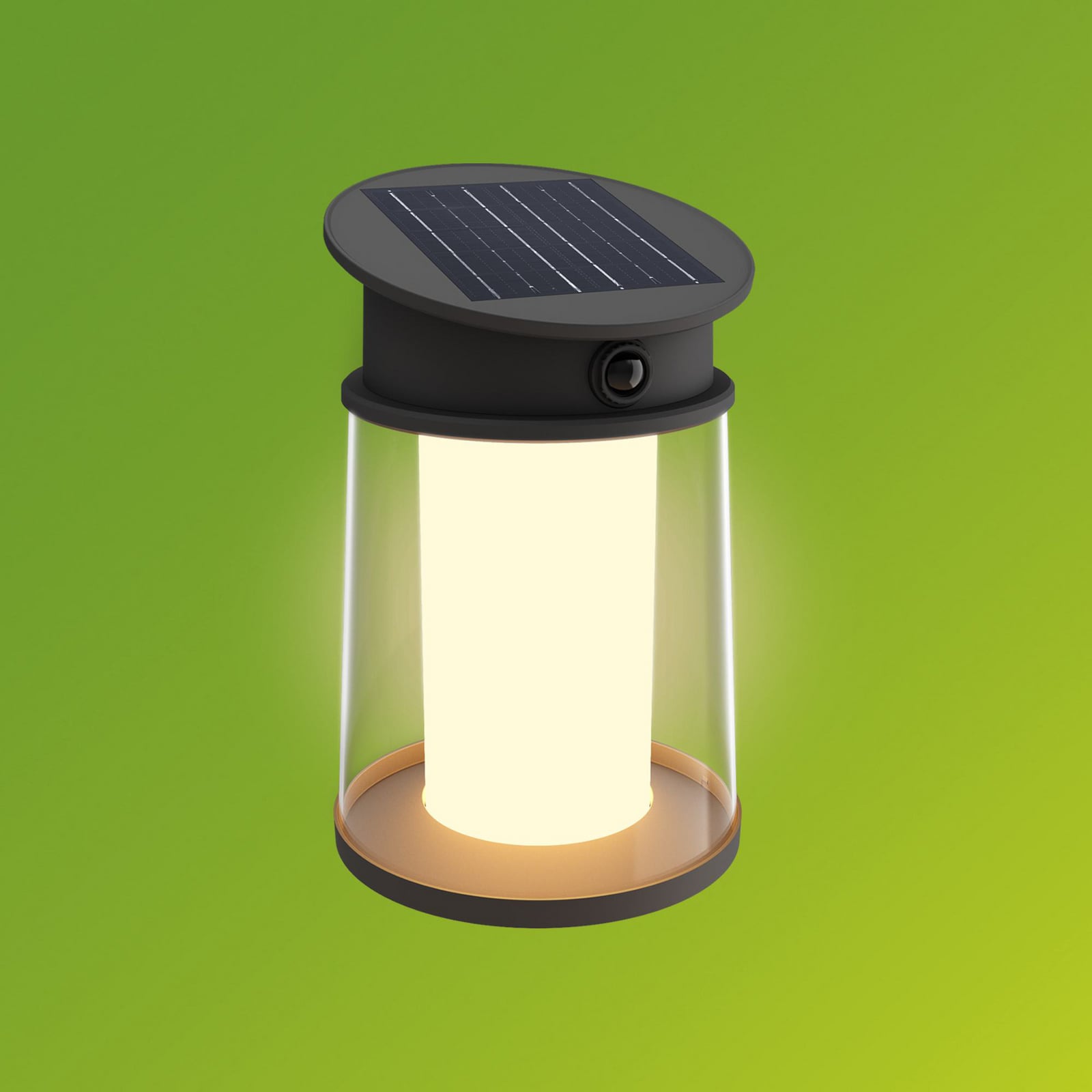 Nærbilde av LED solcelle-utevegglampe Juda med bevegelsessensor IP44 fra Philips