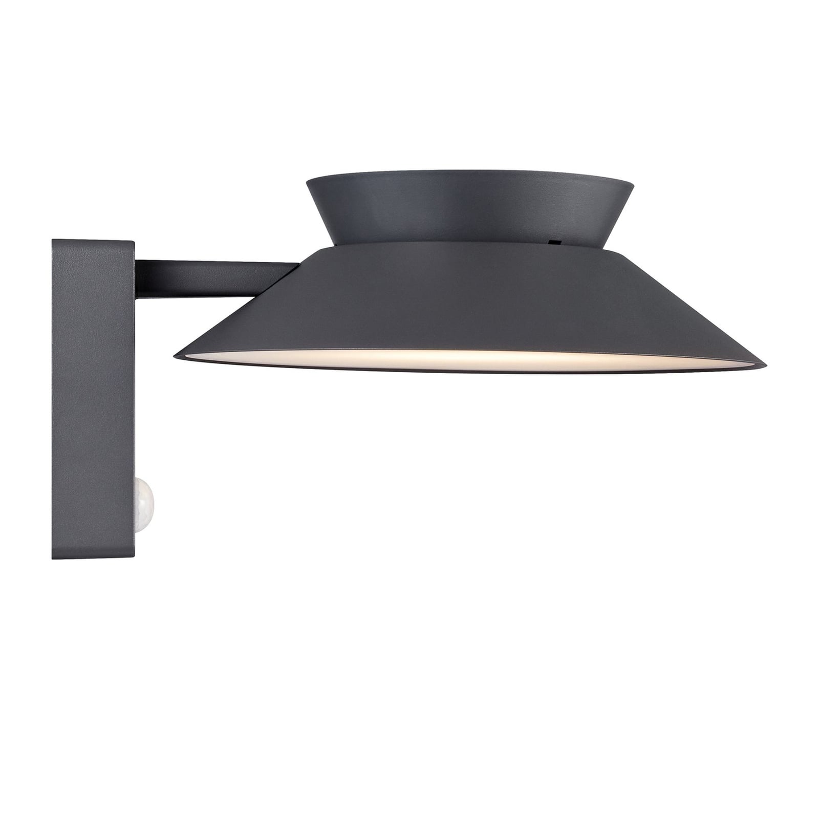 LED solcelle utevegglampe Justina med bevegelsessensor antrasitt IP44 bakside