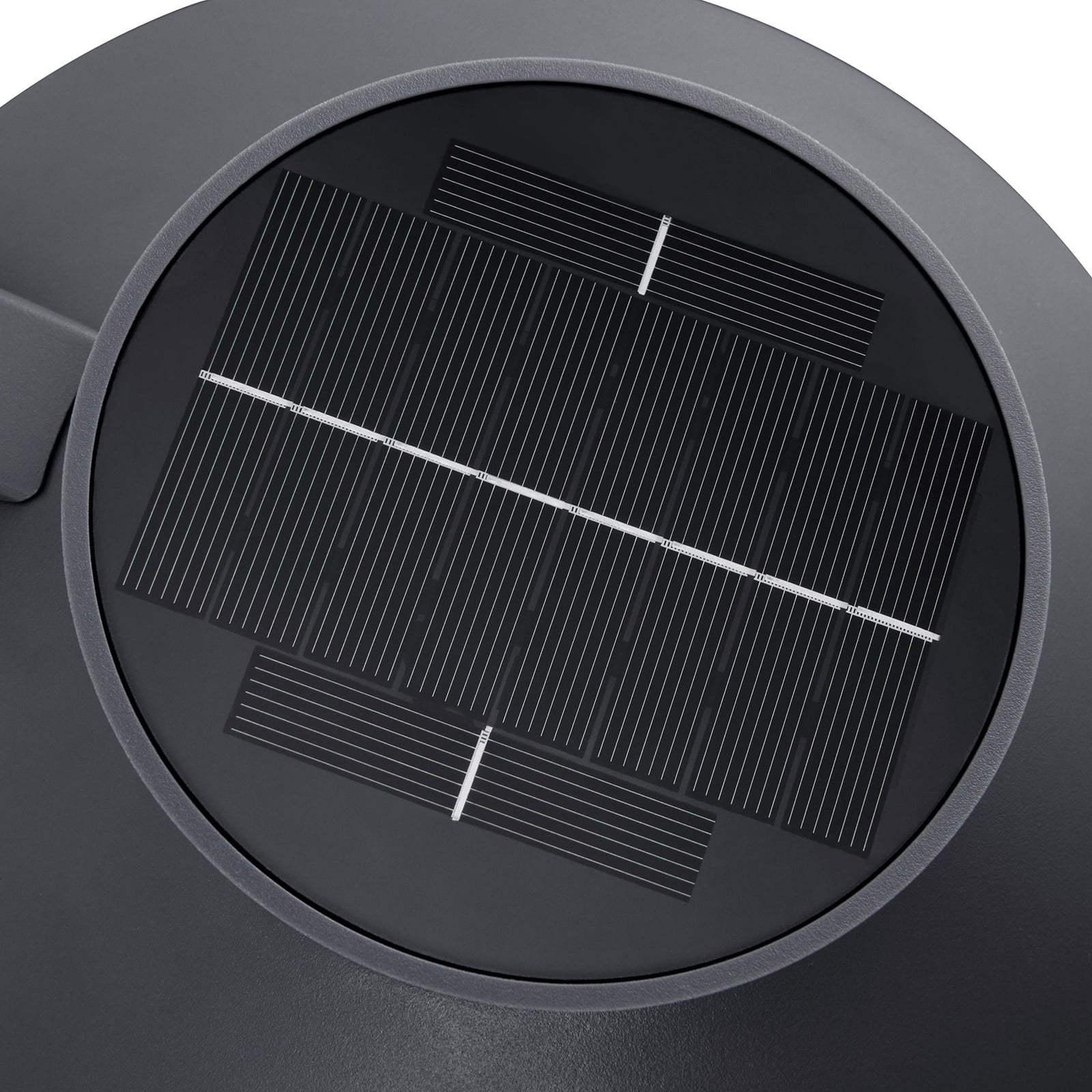 Detalj av LED solcelle utevegglampe Justina med bevegelsessensor antrasitt IP44