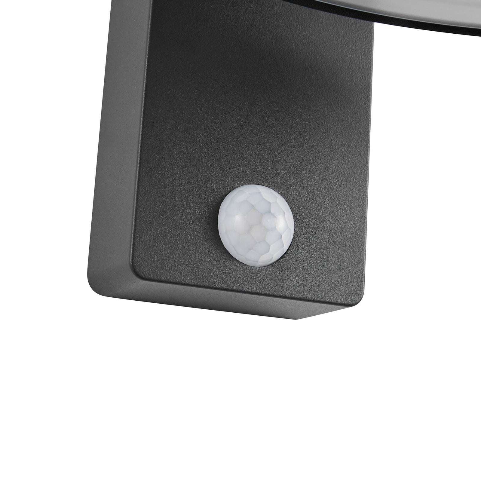Montert LED solcelle utevegglampe Justina med bevegelsessensor antrasitt IP44