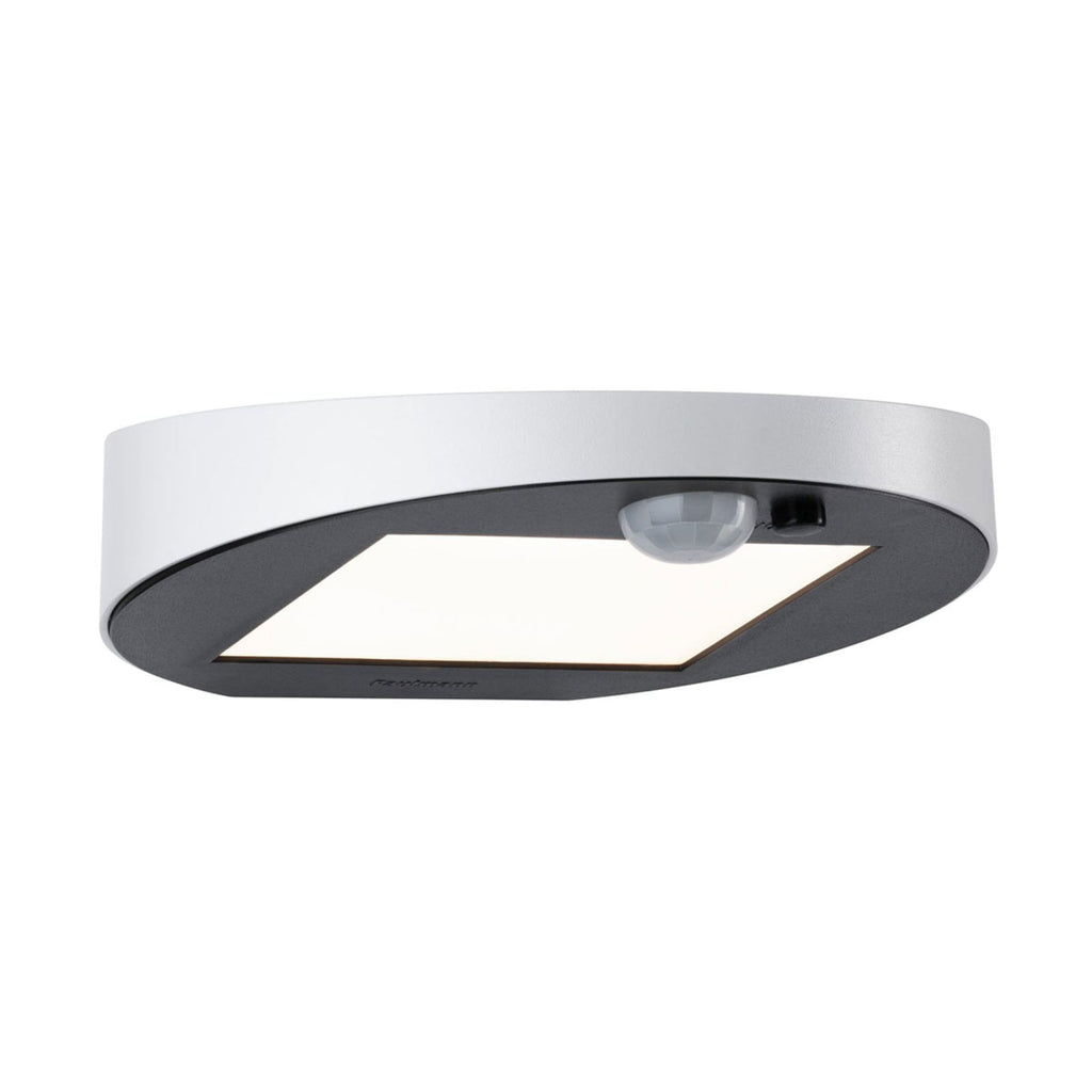 Detalj av LED solcelle utevegglampe Ryse med bevegelsessensor hvit Paulmann
