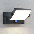 LED solcelle utevegglampe Sherin med bevegelsessensor antrasitt IP54 forfra
