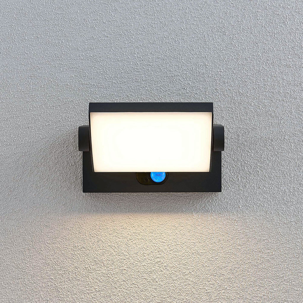 LED solcelle utevegglampe Sherin svingbar leuchtkopf i antrasitt