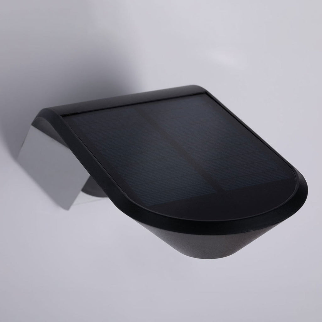 LED solcelle utevegglampe Soley antrasitt solcellepanel