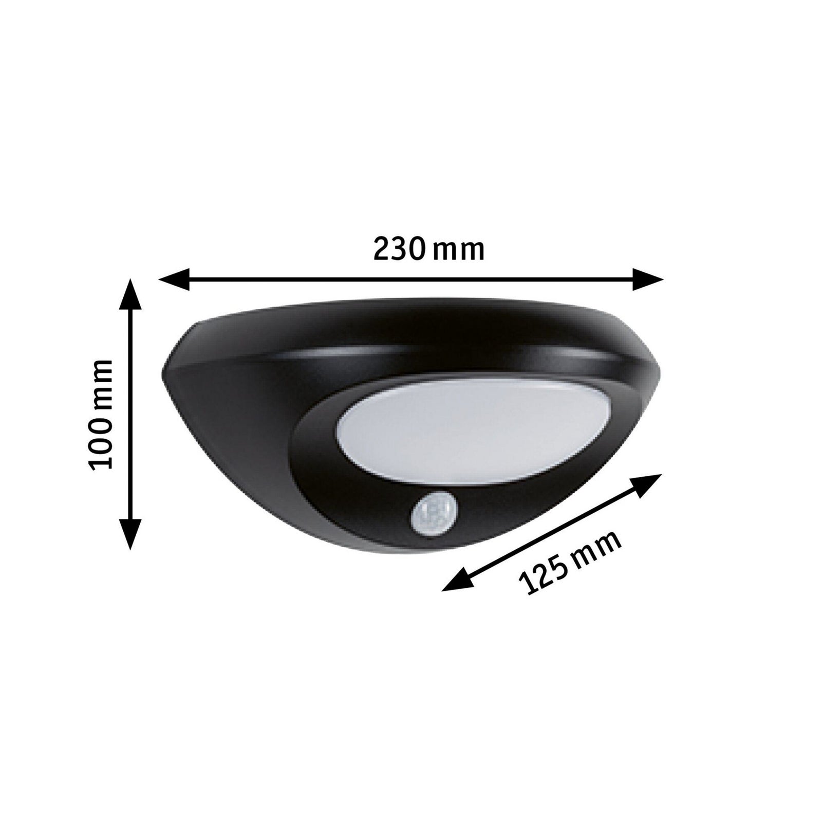 Detalj av LED solcelle utevegglampe Sorova med sensor