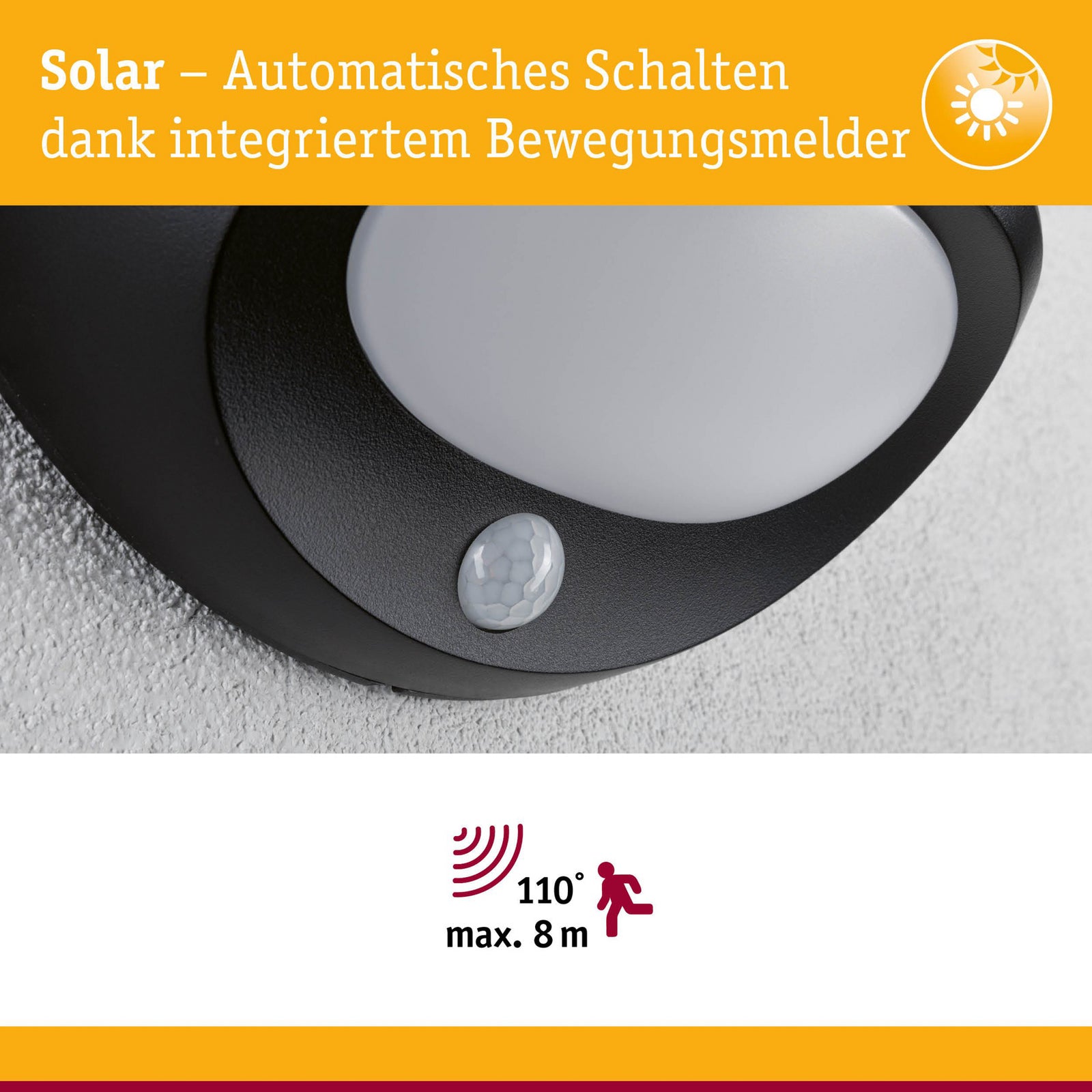 LED solcelle utevegglampe Sorova antrasitt materiale