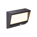 LED solcelle utevegglampe svart aluminium 19 cm IP44 forside