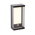 LED solcelle utevegglampe svart aluminium 25 cm IP44 forfra