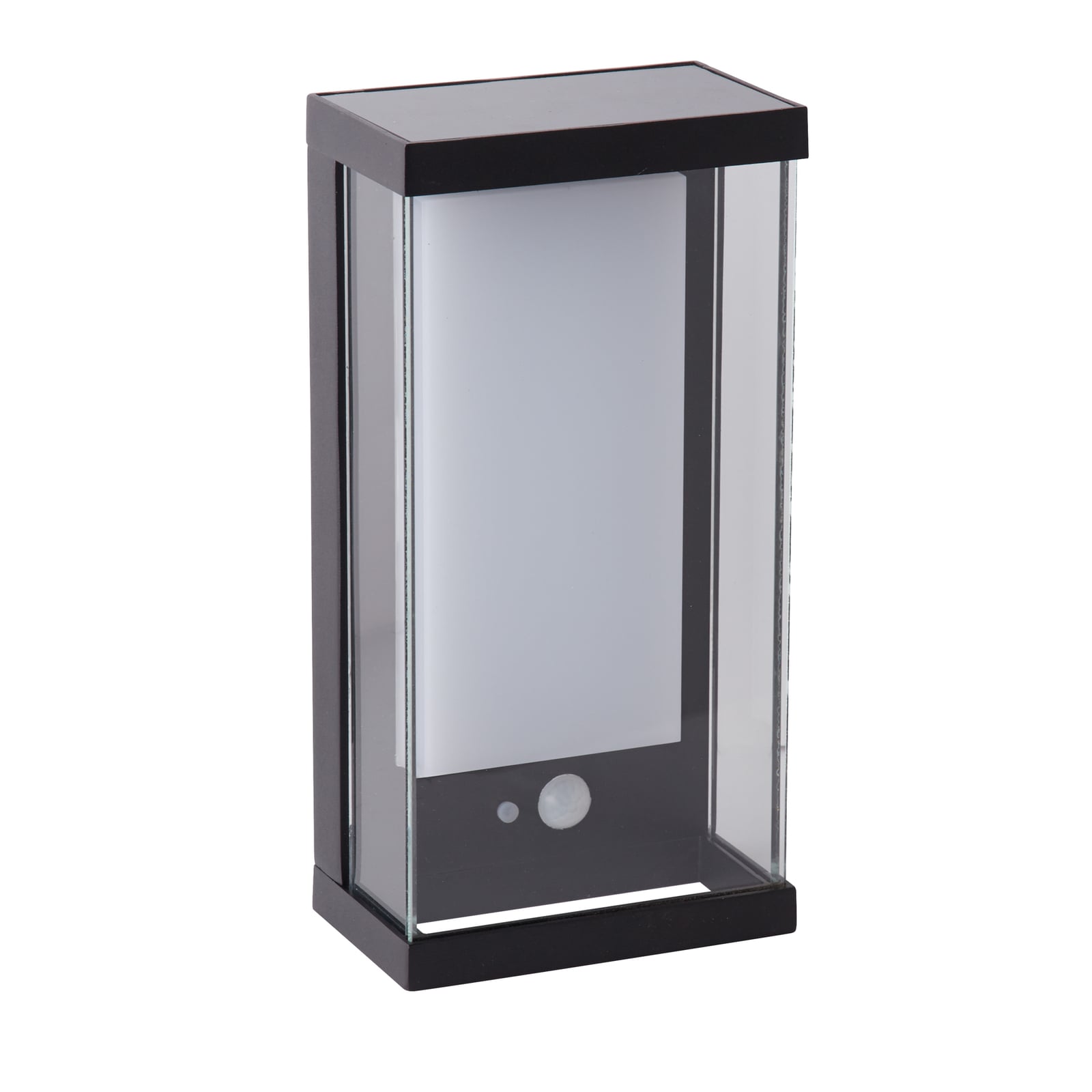 LED solcelle utevegglampe svart aluminium 25 cm IP44 montert