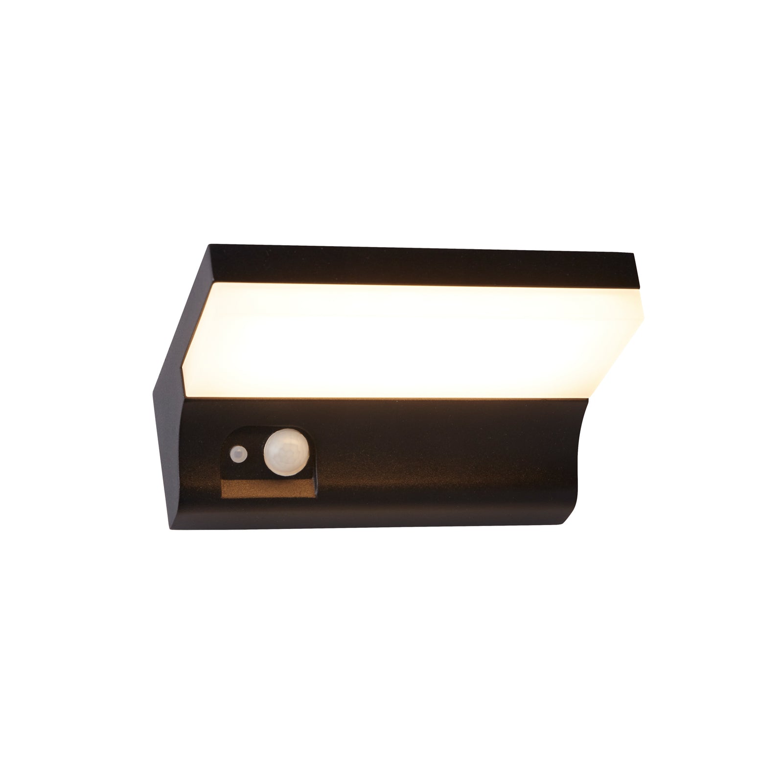 LED solcelle utevegglampe svart aluminium IP44 - Searchlight bakside