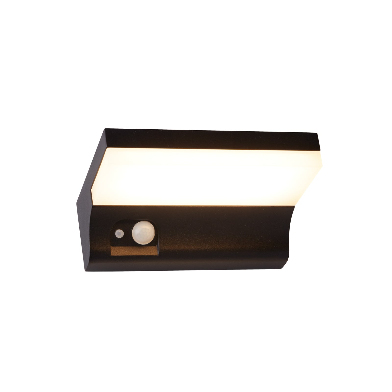 LED solcelle utevegglampe svart aluminium IP44 - Searchlight nærbilde