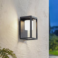 LED solcelle utevegglampe Tilena med bevegelsessensor svart forside