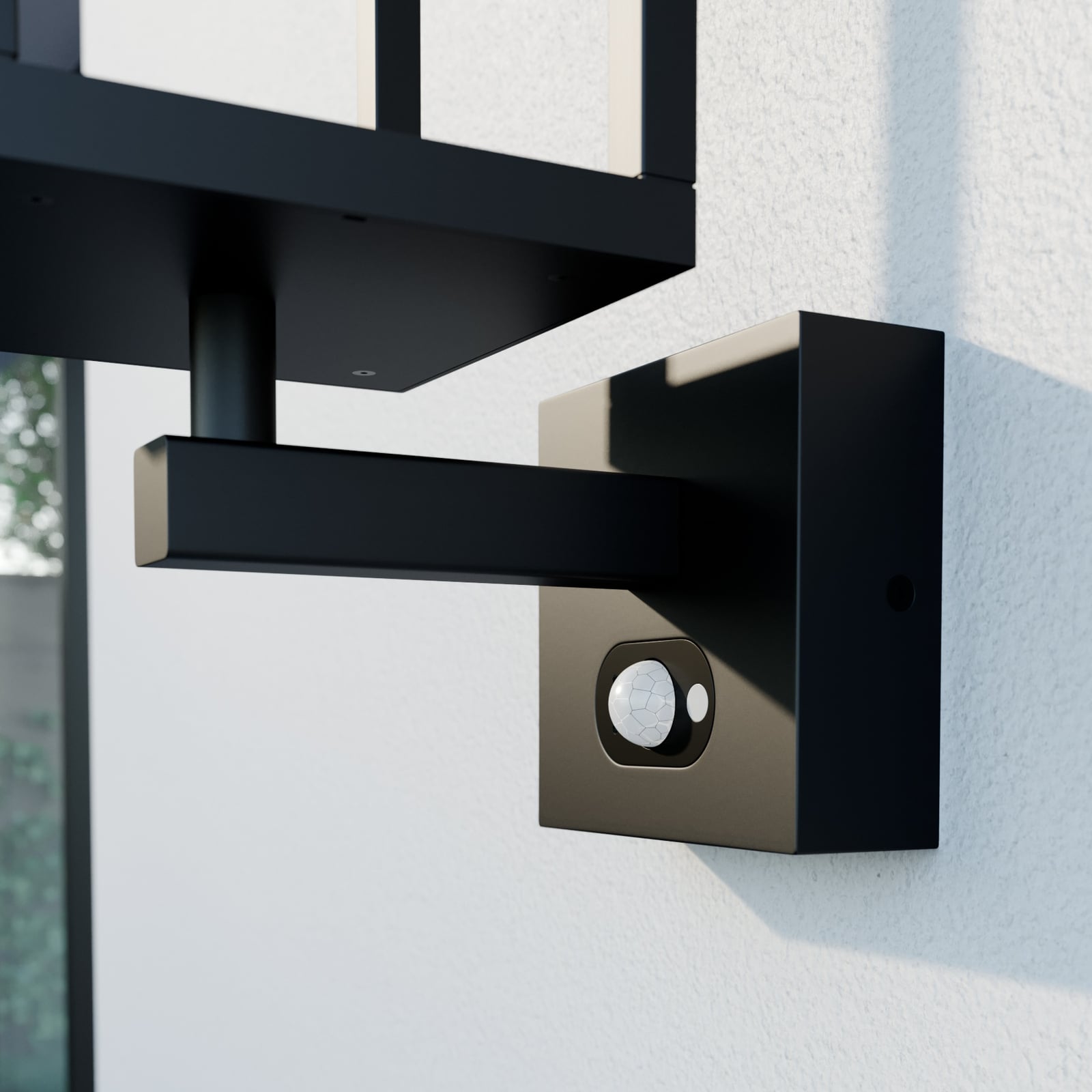 LED solcelle utevegglampe Timeo montert utendørs på vegg
