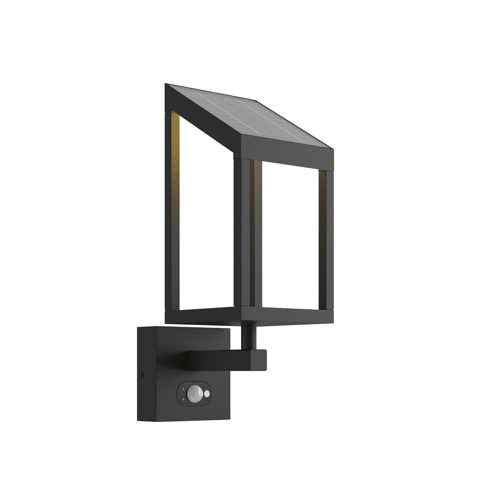 LED solcelle utevegglampe Timeo med varmt lys om kvelden