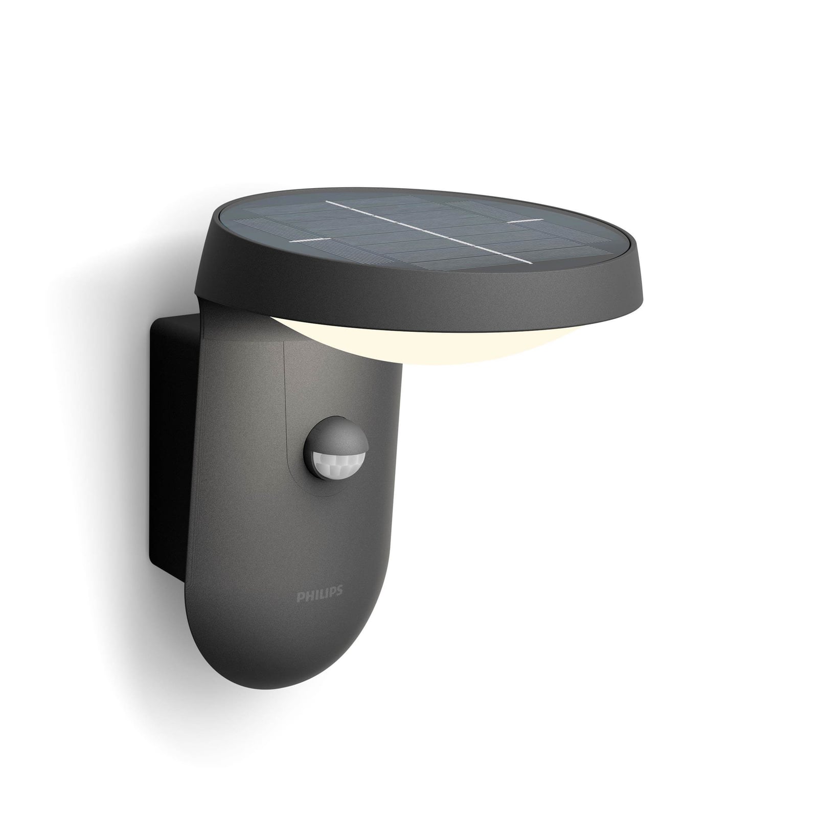 LED solcelle utevegglampe Tyla med bevegelsessensor detalj av sensor