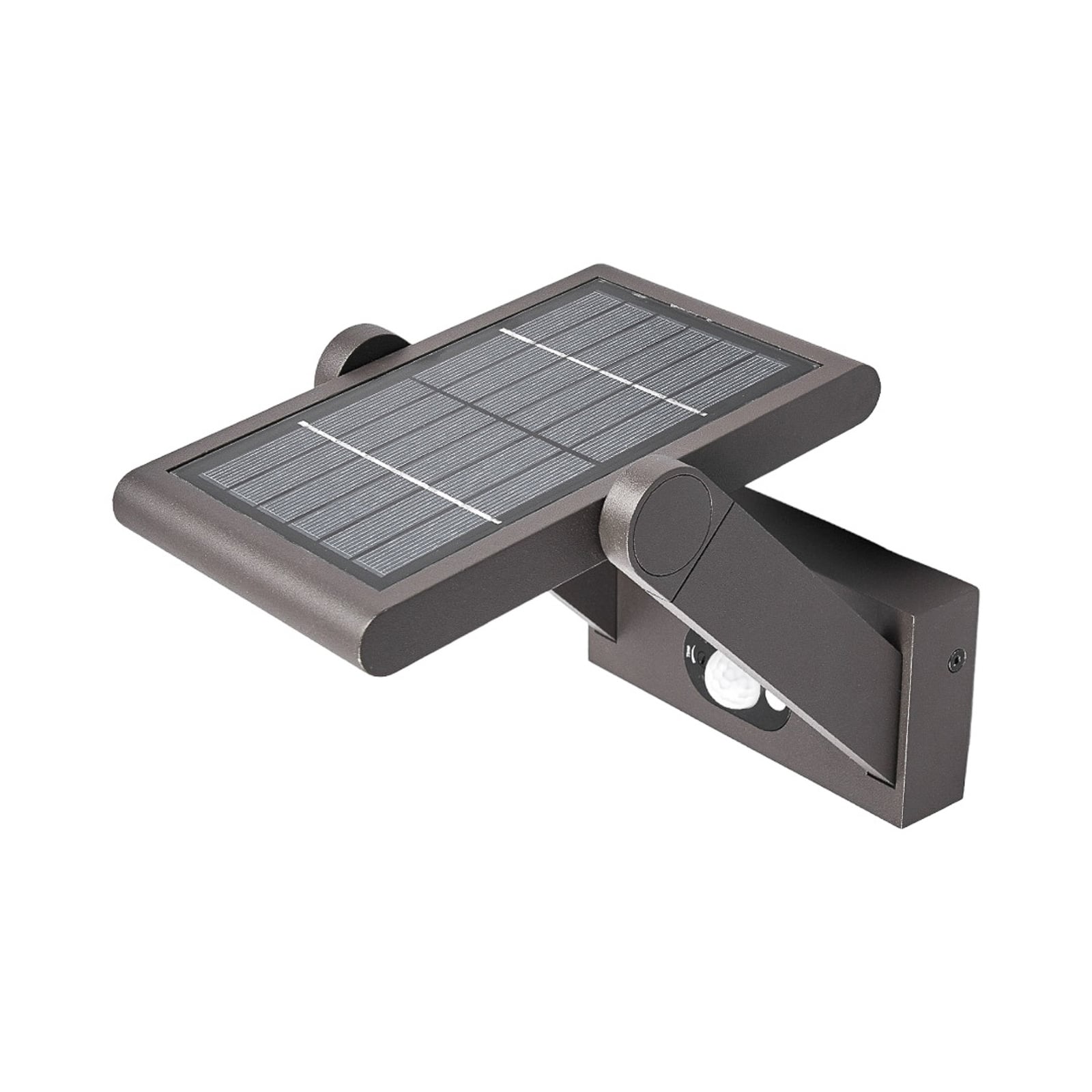 Sideprofil av LED solcelle utevegglampe Valerian med bevegelsessensor IP54