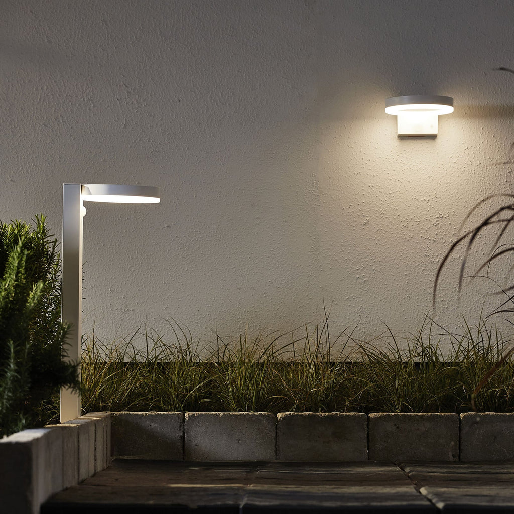 LED solcelle utevegglampe Vidi med bevegelsessensor hvit bakside