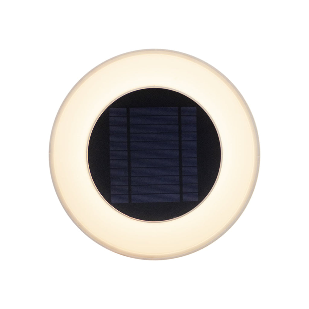 LED solcelle utevegglampe Wally rund bakside