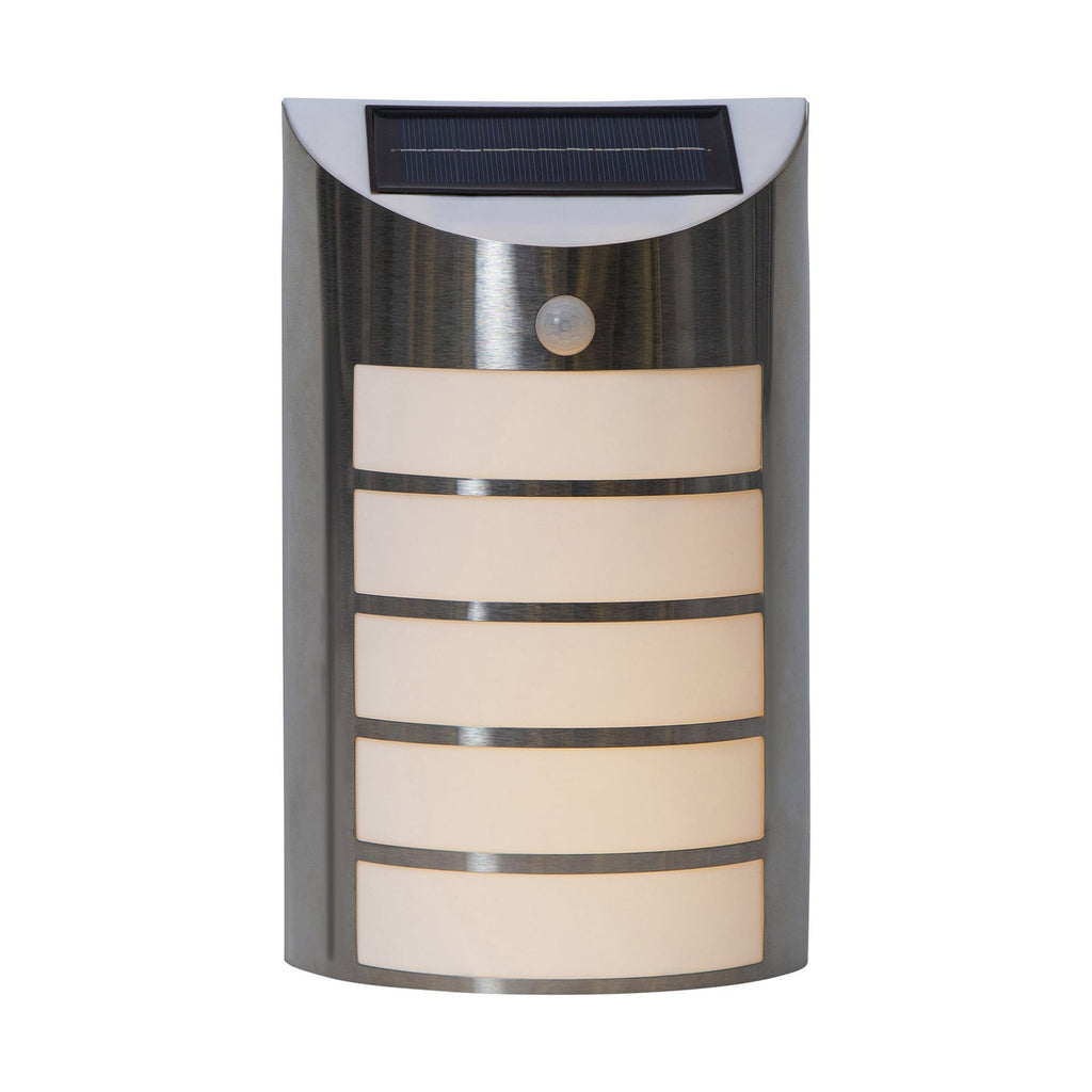 LED solcelle utevegglampe Wally med solcellemodul i dagslys