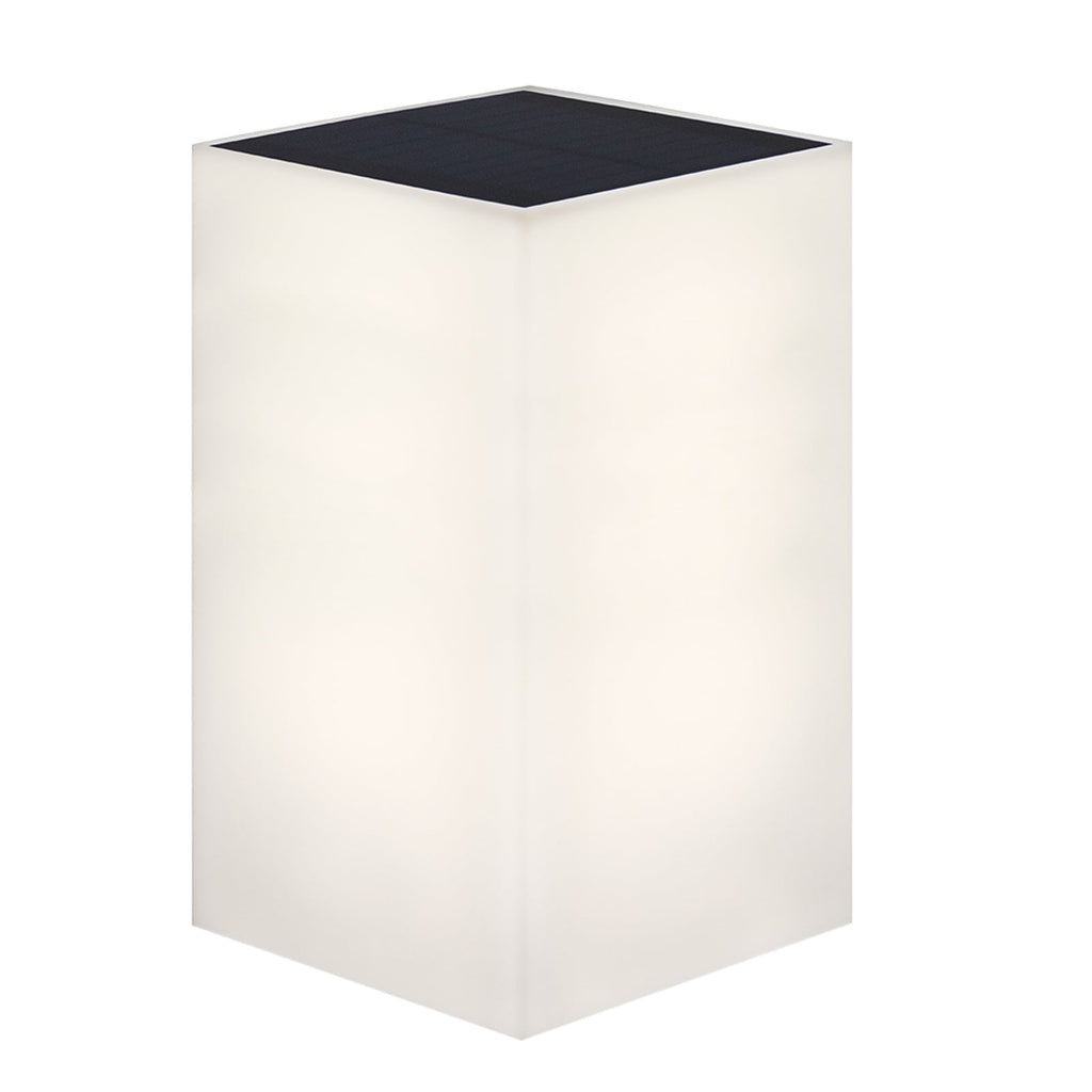 LED solcelle utevegglampe Wally hvit 12x18 cm IP65 forfra