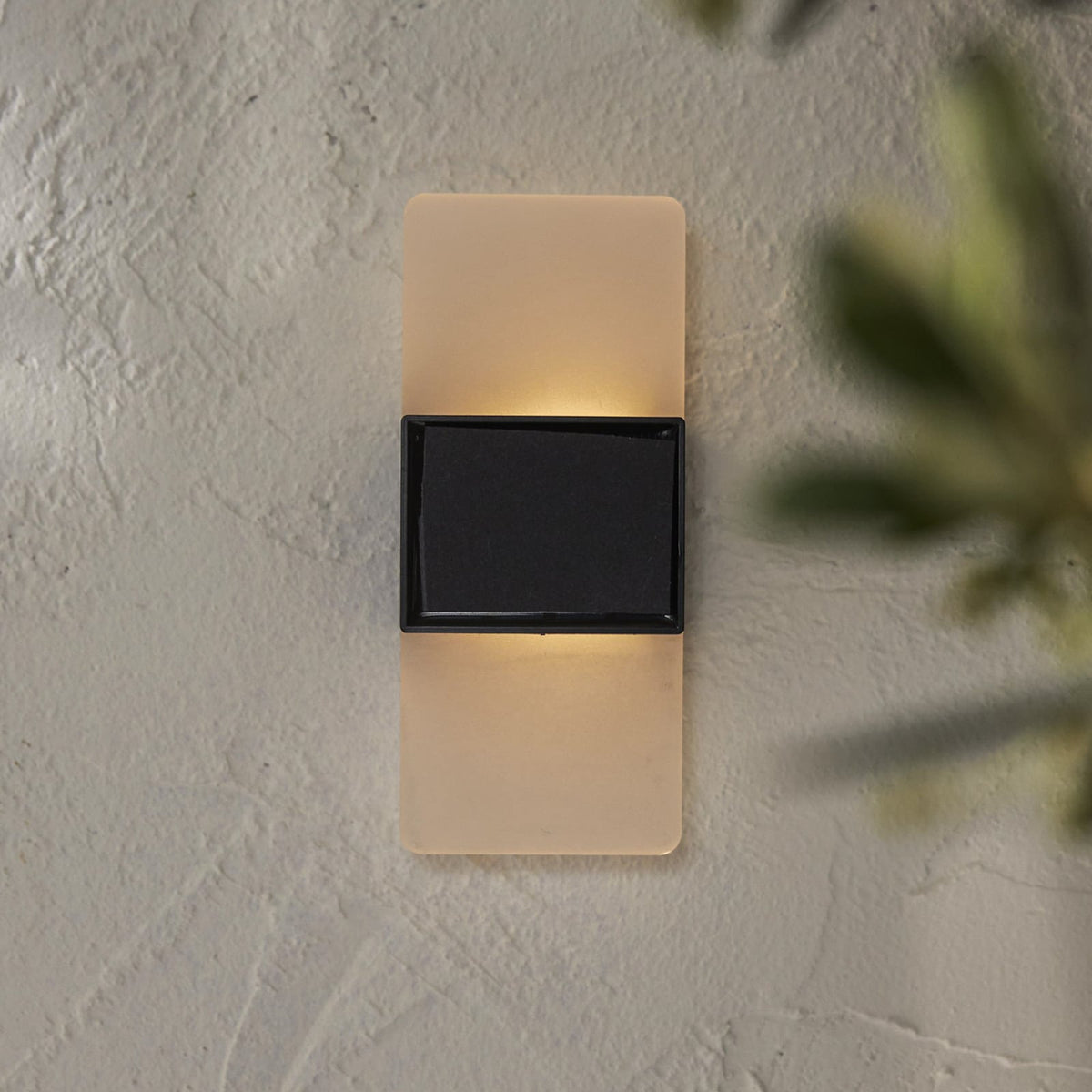 LED solcelle utevegglampe Wally hvit bakside