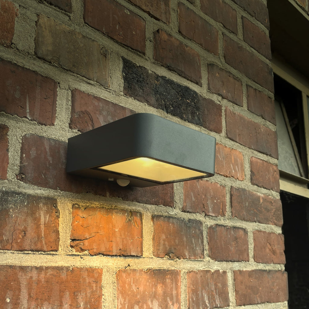 LED solcelle utevegglampe Wandia detalj