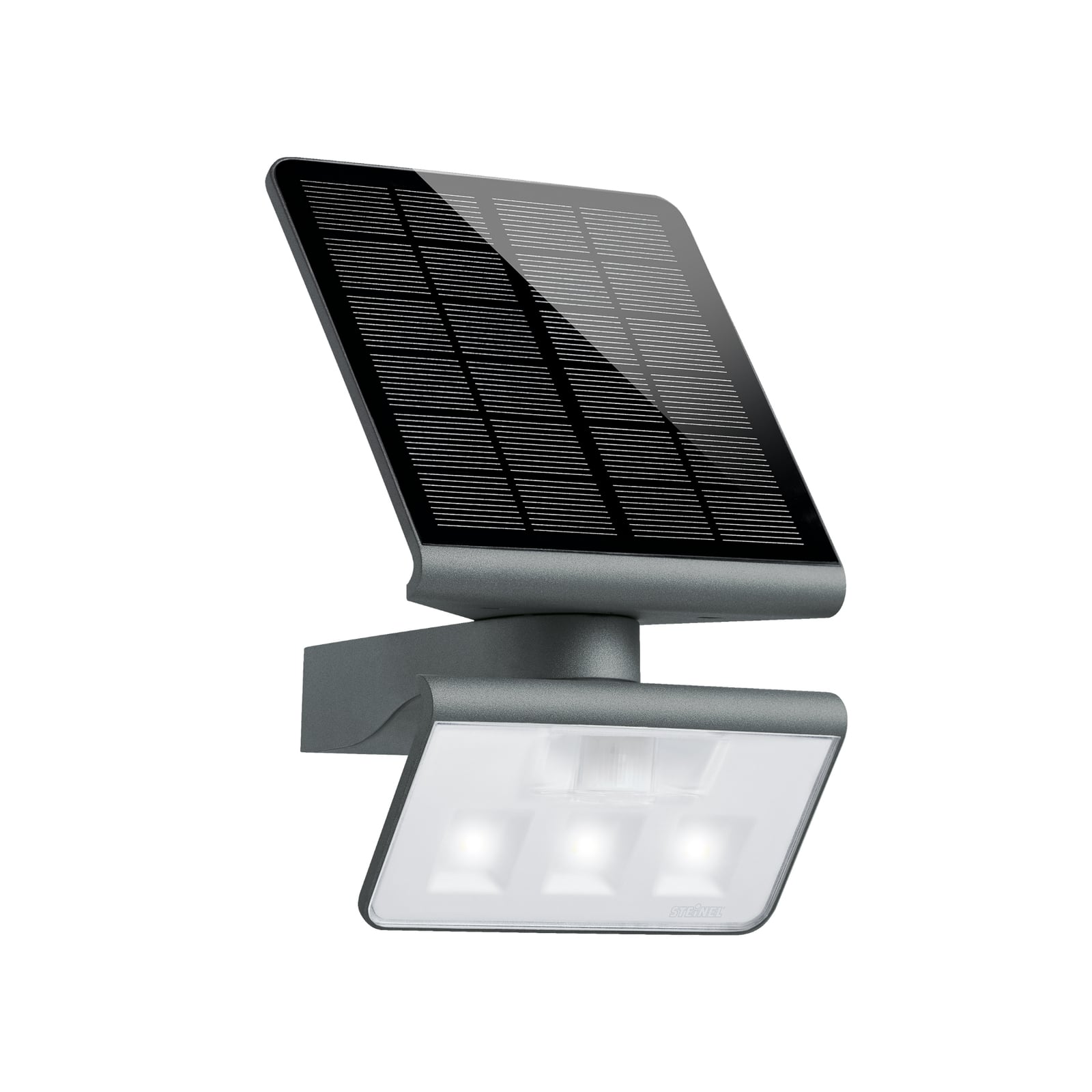 LED solcelle utevegglampe XSolar L-S One forfra antrasitt