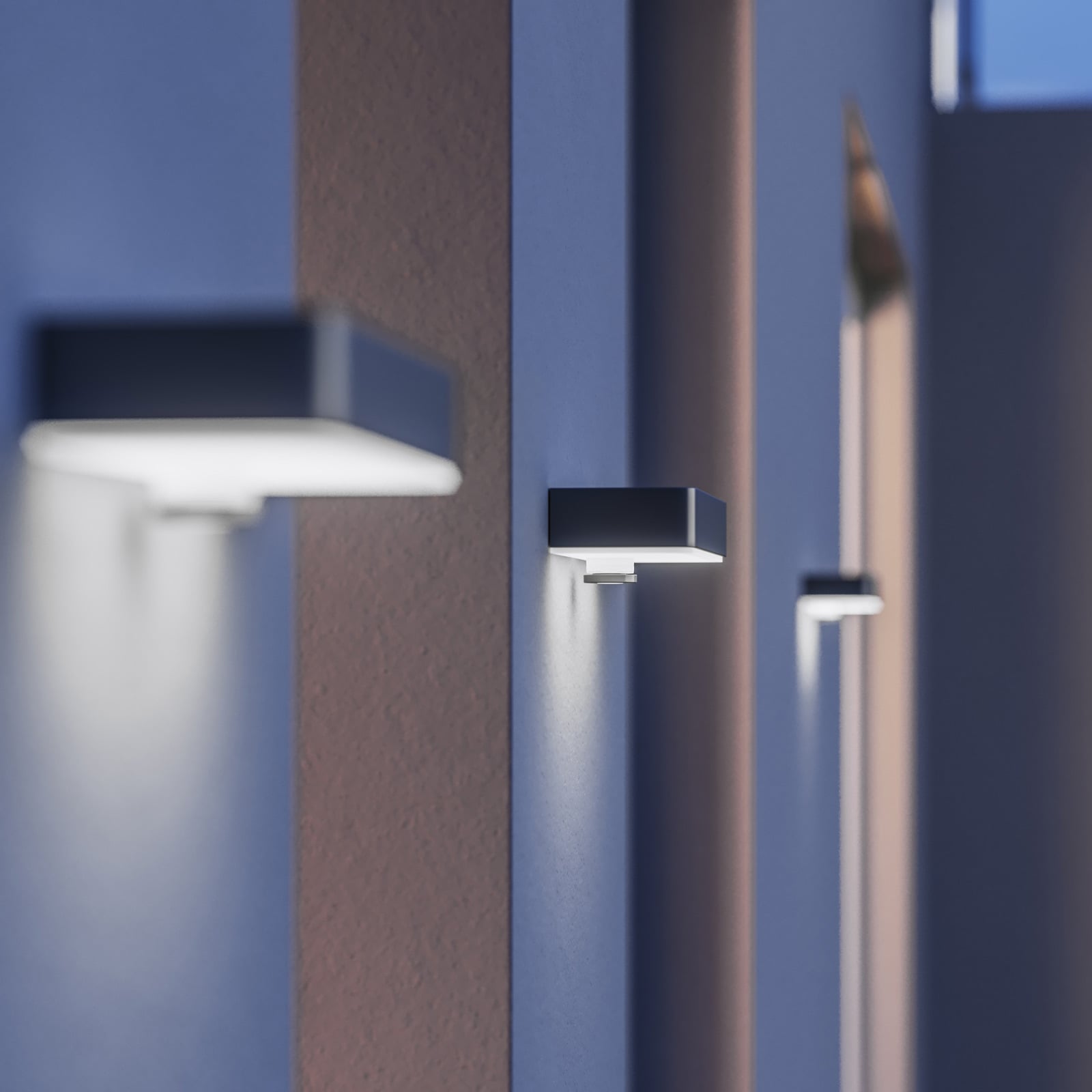 LED solcelle utevegglampe XSolar SOL-O S med sensor detalj solarpanel