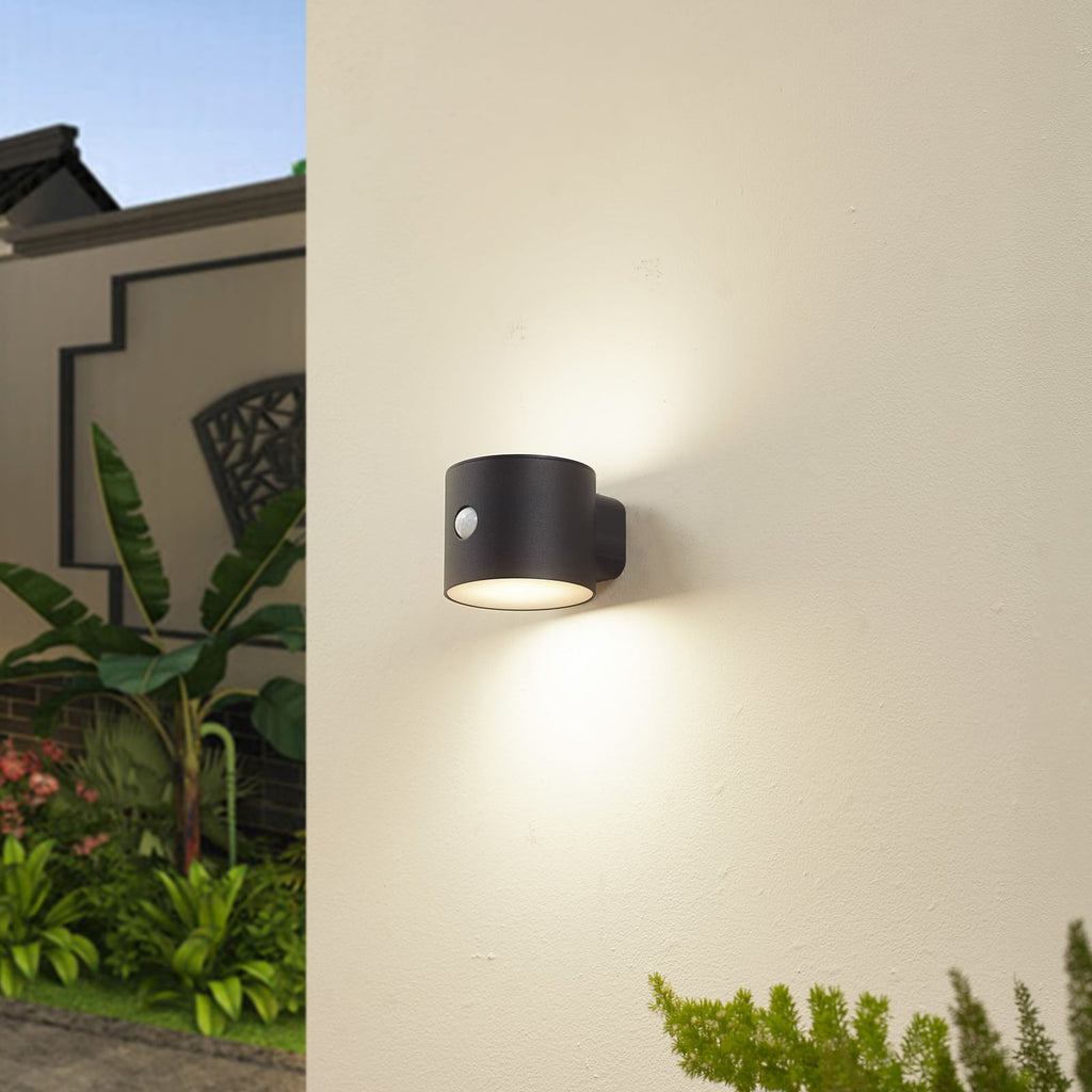 LED solcelle-vegglampe Amren svart bakside