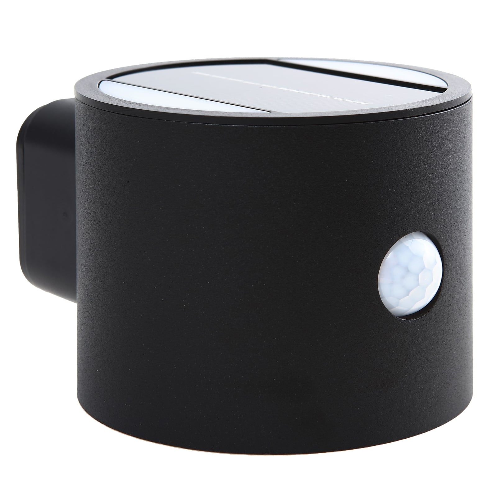 LED solcelle-vegglampe Amren svart lysbilde om natten