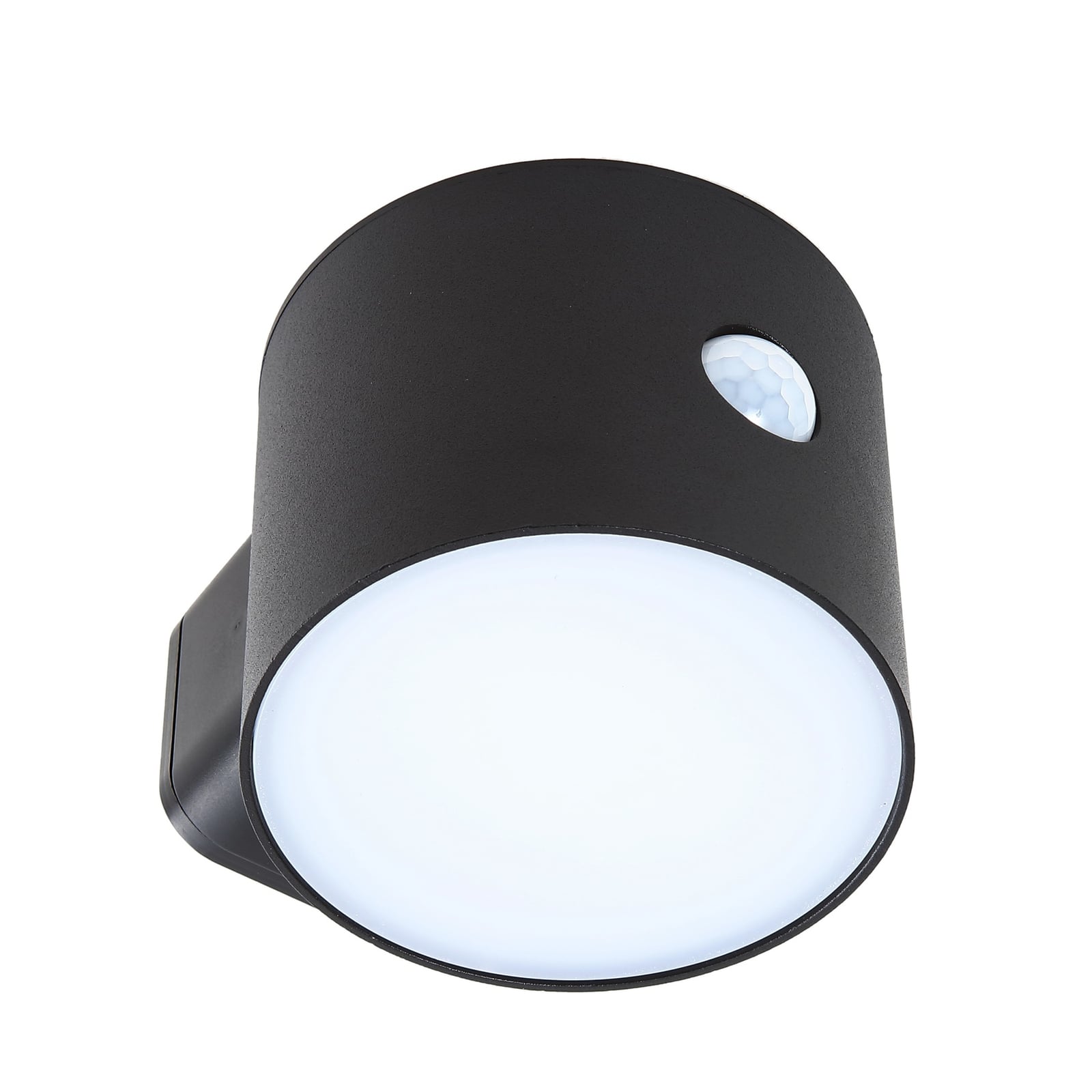 LED solcelle-vegglampe Amren svart med opplyst sensor