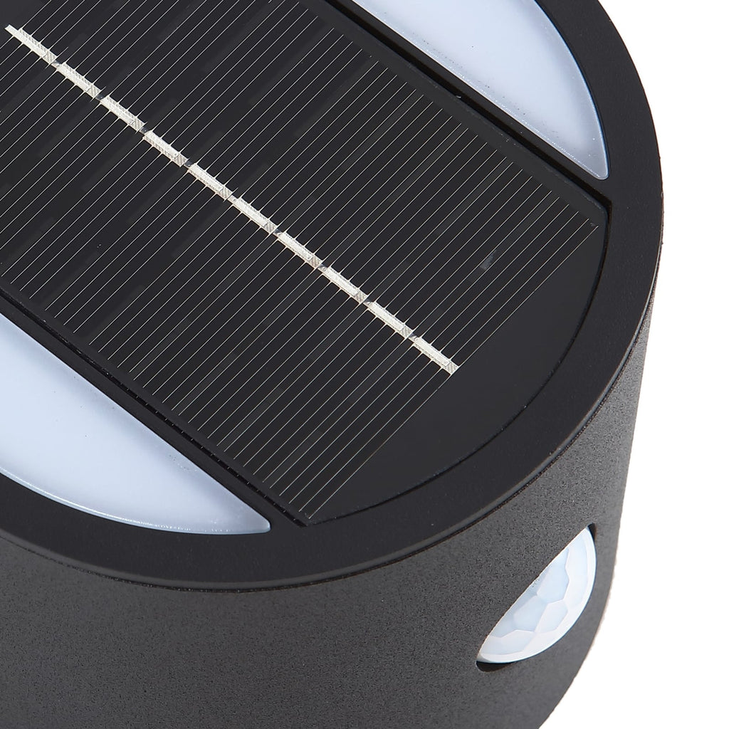 LED solcelle-vegglampe Amren svart med veggfeste